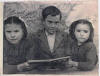  19xx - Luis con sus hermanas Sole y Carmen , foto escolar 