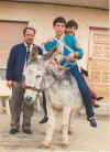 1983, San Martn - Csar padre, Csar hijo y Rosa. Y "Florido" (el burro)