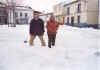   Enero 1999 - La plaza tras la nevada del 31.12.98  