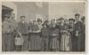  1924 - Alcalde y autoridades recogiendo huevos a cambio de "bulas" que permitan comer carne en Cuaresma . Cura: D. Laureano, maestro: D. Ignacio,Joaqun, Epifanio, Jos, Teresa, Andrs, ... Jose. Epifanio
